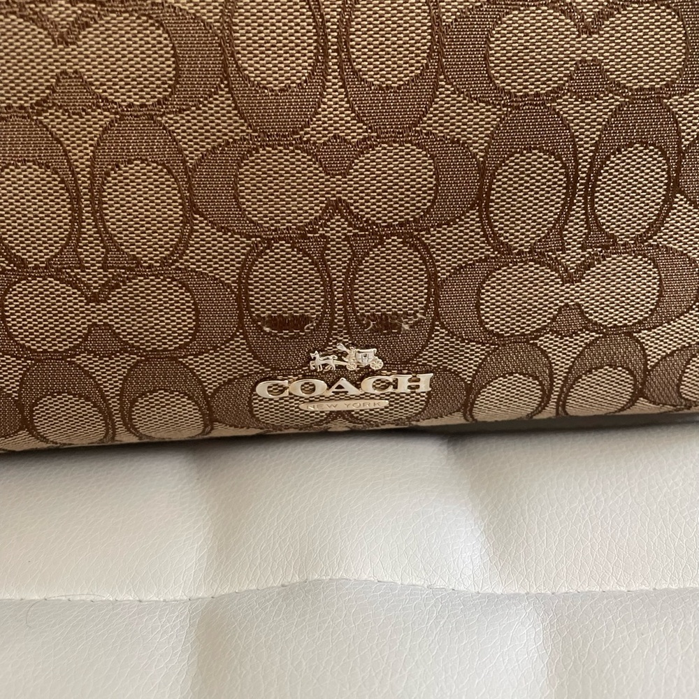 Coach Tan and Brown Signature Shoulder Bag 36314 - Picture 3 of 13